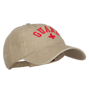 Life Guard Cross Embroidered Washed Dyed Cotton Cap