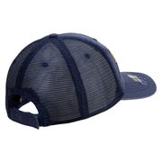 Licensed Army Veteran Letters Embroidered Low Profile Special Cotton Mesh Cap - Navy OSFM