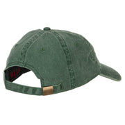 Florida with Map Outline Embroidered Washed Cotton Twill Cap