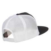 Flying Fishing Embroidered Snapback Mesh Cap