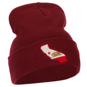 California State Flag Map Embroidered Long Beanie