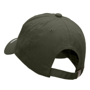 Fall Leaf Embroidered Unstructured Cotton Twill Washed Cap