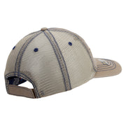 Licensed Army Veteran Letters Embroidered Low Profile Special Cotton Mesh Cap - Khaki OSFM