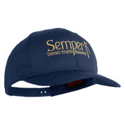 United States Marines Semper Fi Embroidered Solid Cotton Twill Pro Style Cap - Navy OSFM