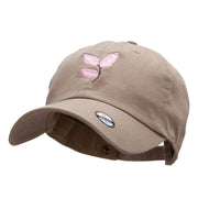 Fall Leaf Embroidered Unstructured Cotton Twill Washed Cap