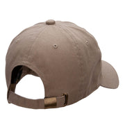 Fall Leaf Embroidered Unstructured Cotton Twill Washed Cap