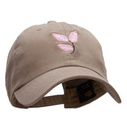 Fall Leaf Embroidered Unstructured Cotton Twill Washed Cap