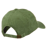 Four Leaf Clover Good Luck Embroidered Washed Cap