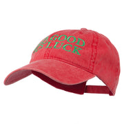 Four Leaf Clover Good Luck Embroidered Washed Cap