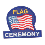 USA Flag Ceremony Embroidered Patches