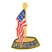 USA Flag Ceremony Embroidered Patches