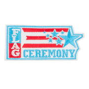 USA Flag Ceremony Embroidered Patches