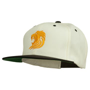 Gold Lion Embroidered Snapback Cap