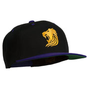 Gold Lion Embroidered Snapback Cap