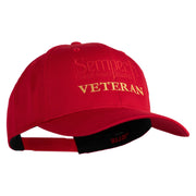 United States Marines Semper Fi Veteren Embroidered Solid Cotton Twill Pro Style Cap - Red OSFM