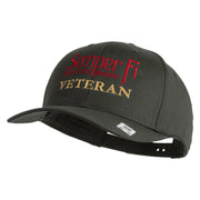 United States Marines Semper Fi Veteren Embroidered Solid Cotton Twill Pro Style Cap - Charcoal OSFM