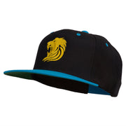 Gold Lion Embroidered Snapback Cap