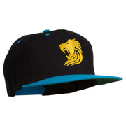 Gold Lion Embroidered Snapback Cap