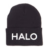 Halo Embroidered Long Beanie