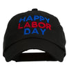 Happy Labor Day Embroidered Washed Cap