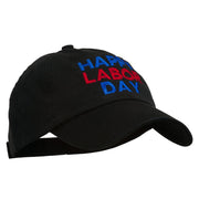 Happy Labor Day Embroidered Washed Cap