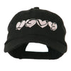 Love Hearts Embroidered Cotton Cap