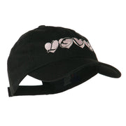 Love Hearts Embroidered Cotton Cap