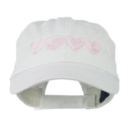 Love Hearts Embroidered Cotton Cap