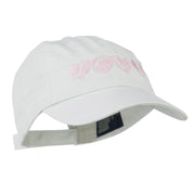 Love Hearts Embroidered Cotton Cap