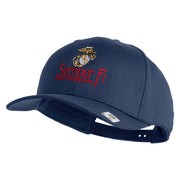 United States Marines Semper Fi Emblem Embroidered Solid Cotton Twill Pro Style Cap - Navy OSFM