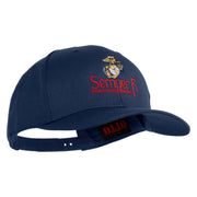 United States Marines Semper Fi Emblem Embroidered Solid Cotton Twill Pro Style Cap - Navy OSFM