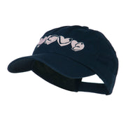 Love Hearts Embroidered Cotton Cap