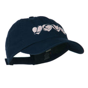 Love Hearts Embroidered Cotton Cap