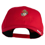 United States Marines Semper Fi Emblem Embroidered Solid Cotton Twill Pro Style Cap - Red OSFM