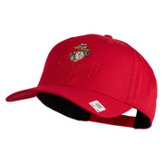 United States Marines Semper Fi Emblem Embroidered Solid Cotton Twill Pro Style Cap - Red OSFM