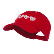 Love Hearts Embroidered Cotton Cap