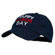 Happy Labor Day Embroidered Washed Cap