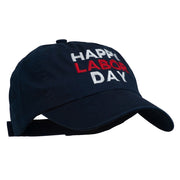 Happy Labor Day Embroidered Washed Cap