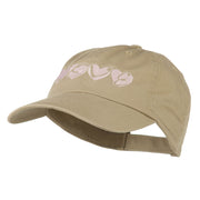 Love Hearts Embroidered Cotton Cap