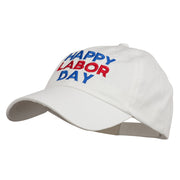 Happy Labor Day Embroidered Washed Cap