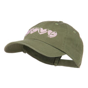 Love Hearts Embroidered Cotton Cap