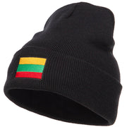 Lithuania Flag Embroidered Long Beanie