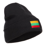 Lithuania Flag Embroidered Long Beanie