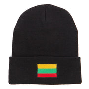 Lithuania Flag Embroidered Long Beanie