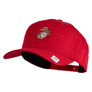 Devil Dog Embroidered Solid Cotton Twill Pro Style Cap - Red OSFM