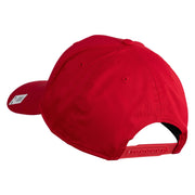 Devil Dog Embroidered Solid Cotton Twill Pro Style Cap - Red OSFM