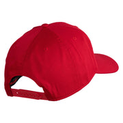 Devil Dog Embroidered Solid Cotton Twill Pro Style Cap - Red OSFM