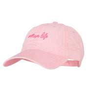 Mom Life Embroidered Washed Cotton Twill Cap