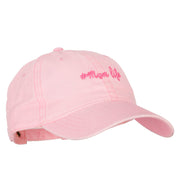 Mom Life Embroidered Washed Cotton Twill Cap