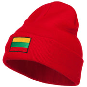 Lithuania Flag Embroidered Long Beanie